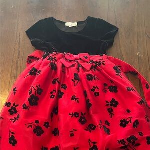 Nannette Red and Black Floral Dress